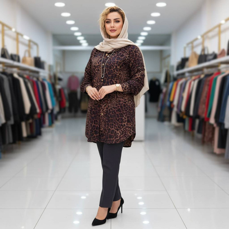 شومیز پلنگی زنانه مجلسی کاملس