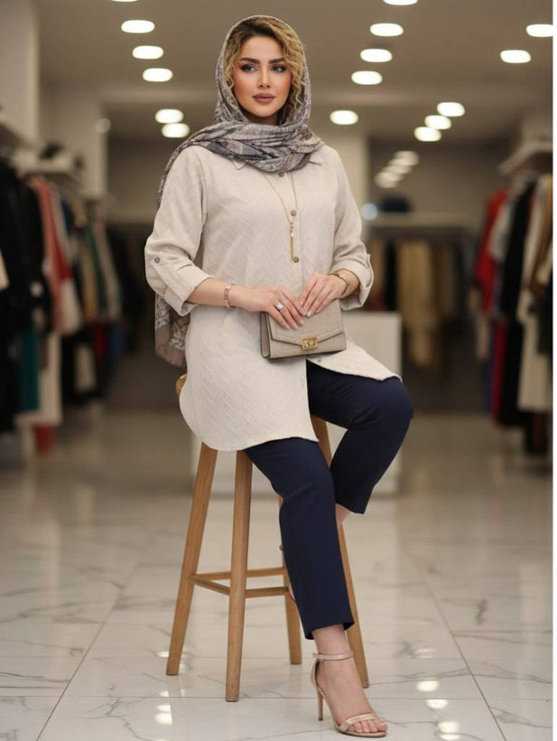 شومیز زنانه اسپرت مراکشی زیگزاگی