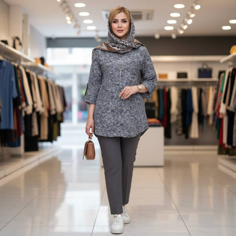 شومیز زنانه اسپرت شانتون گازوئیلی