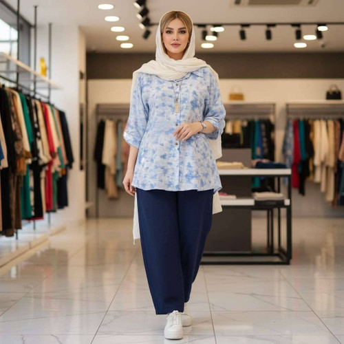 ست مانتو شلوار گازوئیلی زنانه اسپرت شانتون