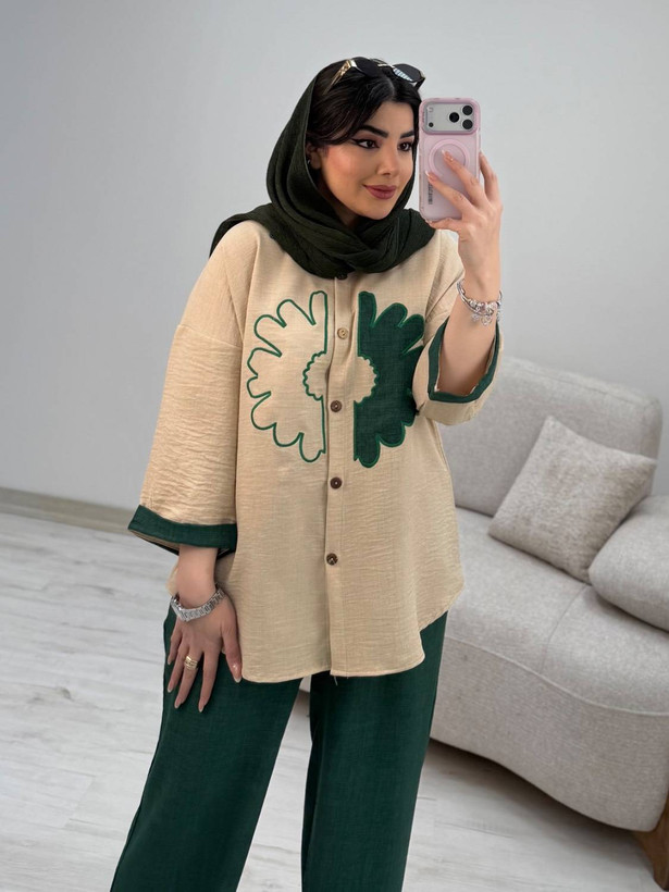 ست شومیز و شلوار زنانه اسپرت شانتون