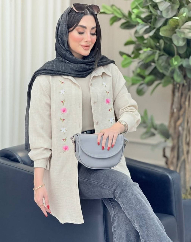 شومیز مانتویی زنانه مجلسی شانتون