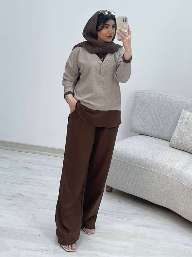 ست شومیز و شلوار زنانه اسپرت شانتون