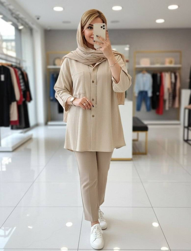 شومیز مانتویی زنانه اسپرت الیسه