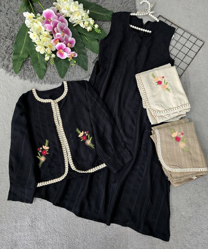 کت و سارافون زنانه مجلسی کوکی و گلدوزی
