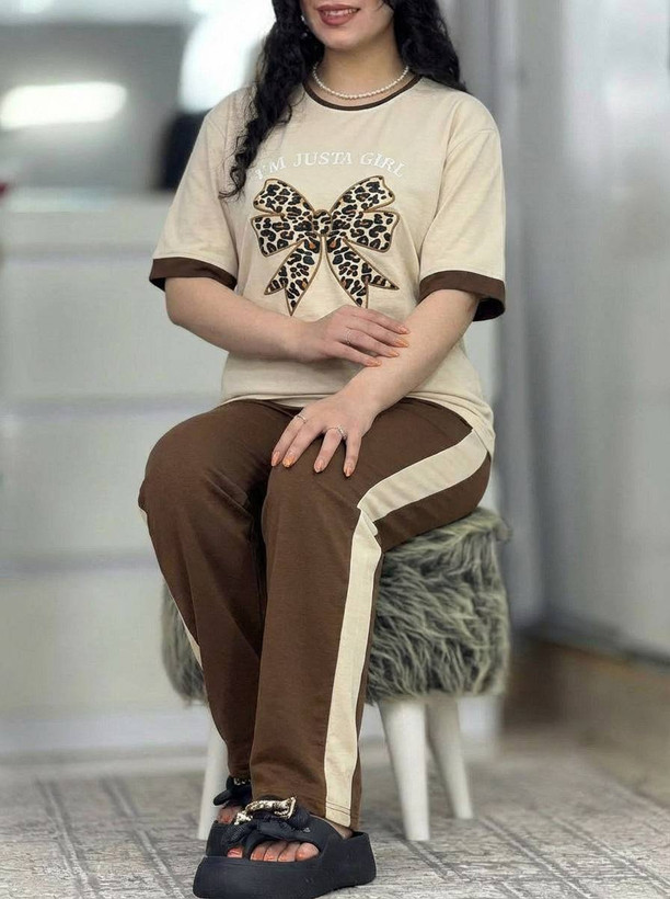ست بلوز و شلوار زنانه اسپرت پنبه گلکسی