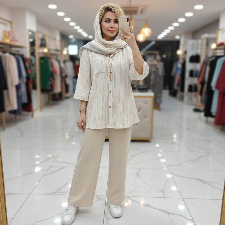 ست مانتو شلوار زنانه اسپرت شانتون