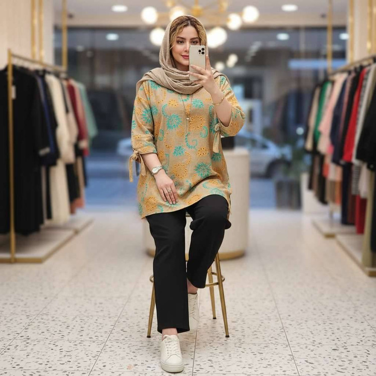 شومیز زنانه اسپرت شانتون خامه دوزی