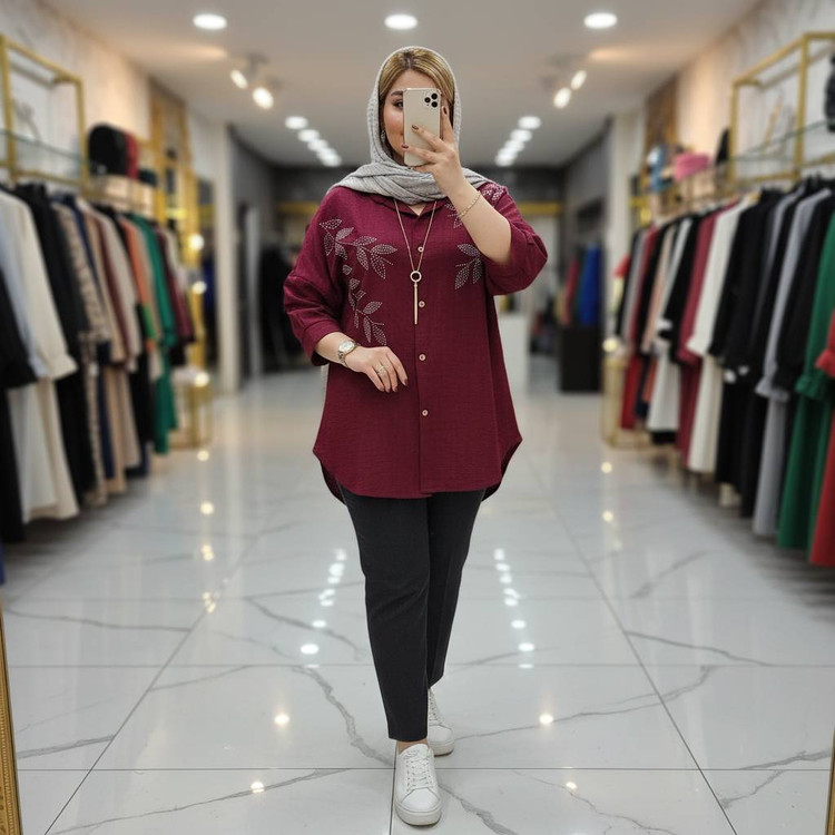 شومیز مانتویی زنانه اسپرت شانتون