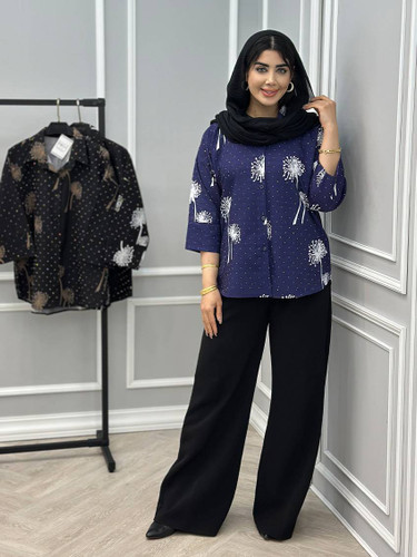شومیز زنانه اسپرت اطلس کوک دوزی