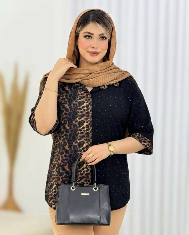 شومیز زنانه مجلسی الیزه درجه یک نگین کاری