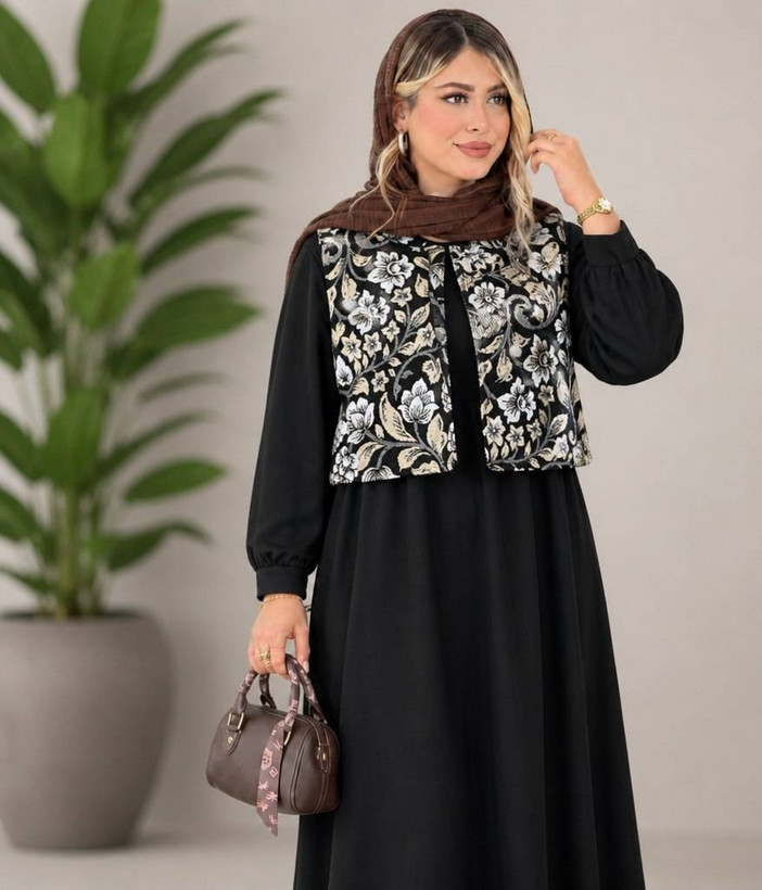 جلیقه و سارافون زنانه مجلسی سوزن دوزی و کریشه