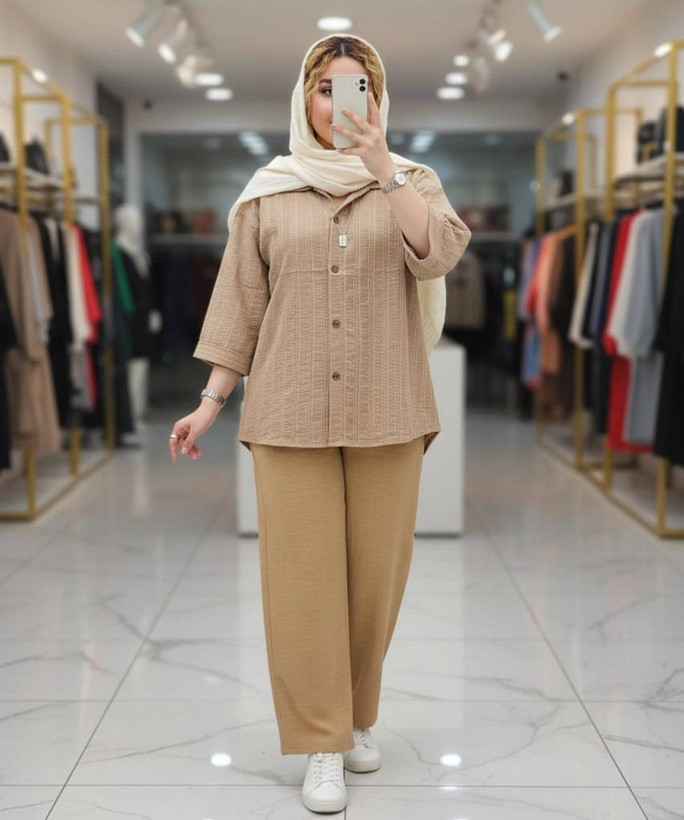 ست شومیز و شلوار زنانه اسپرت سوفیا کوک دوزی و شانتون