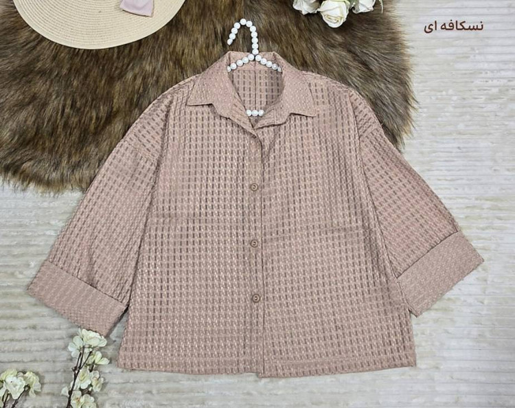 شومیز باکسی زنانه اسپرت حصیری