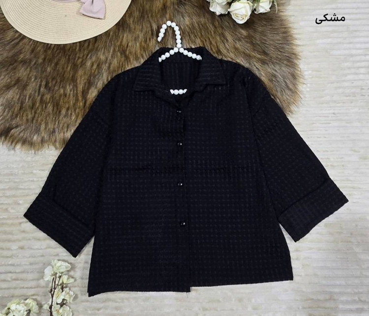 شومیز باکسی زنانه اسپرت حصیری