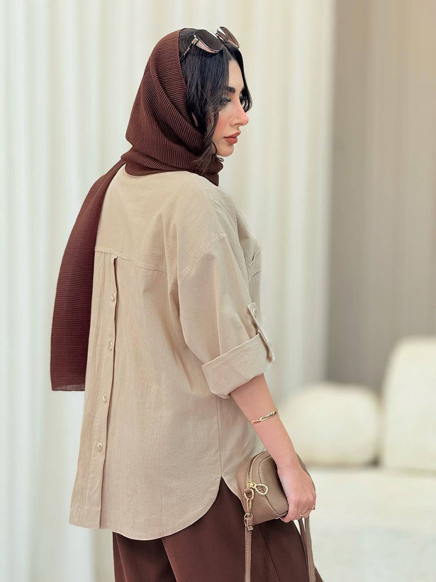 شومیز زنانه اسپرت لینن