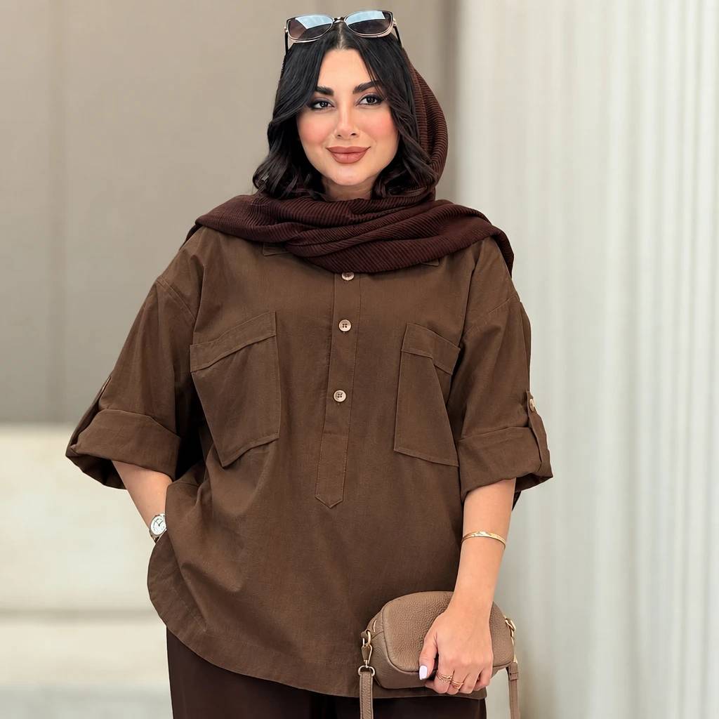 شومیز زنانه اسپرت لینن