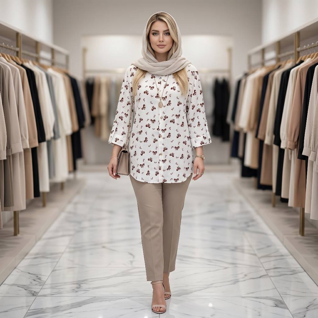 شومیز مانتویی زنانه مجلسی کراش طرحدار