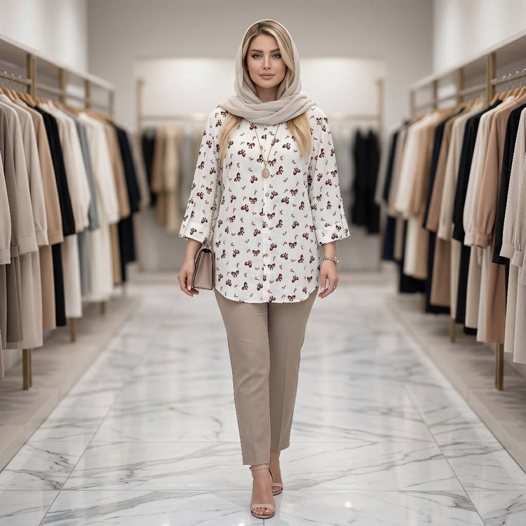 شومیز مانتویی زنانه مجلسی کراش طرحدار