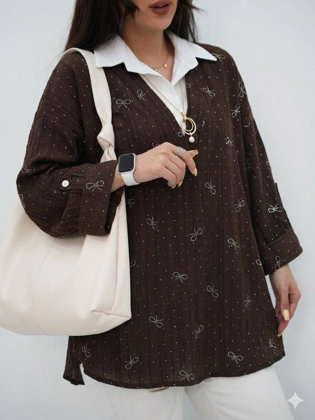 تونیک مانتویی زنانه مجلسی جگوار نگینی