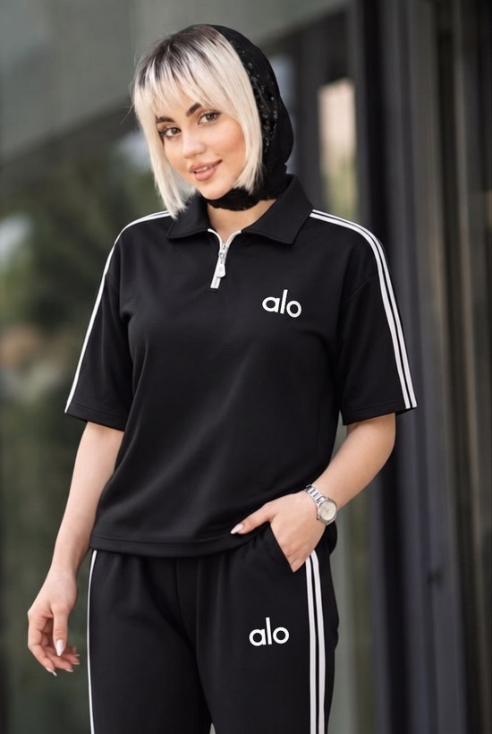 ست تیشرت و شلوار زنانه اسپرت پنبه گلکسی