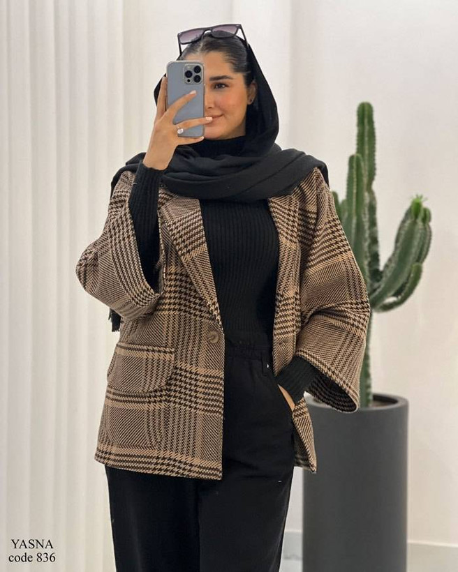 پالتو مانتویی زنانه مجلسی توییت اصل