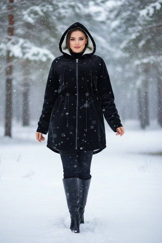 کاپشن زنانه اسپرت سیلیکونی تو خز