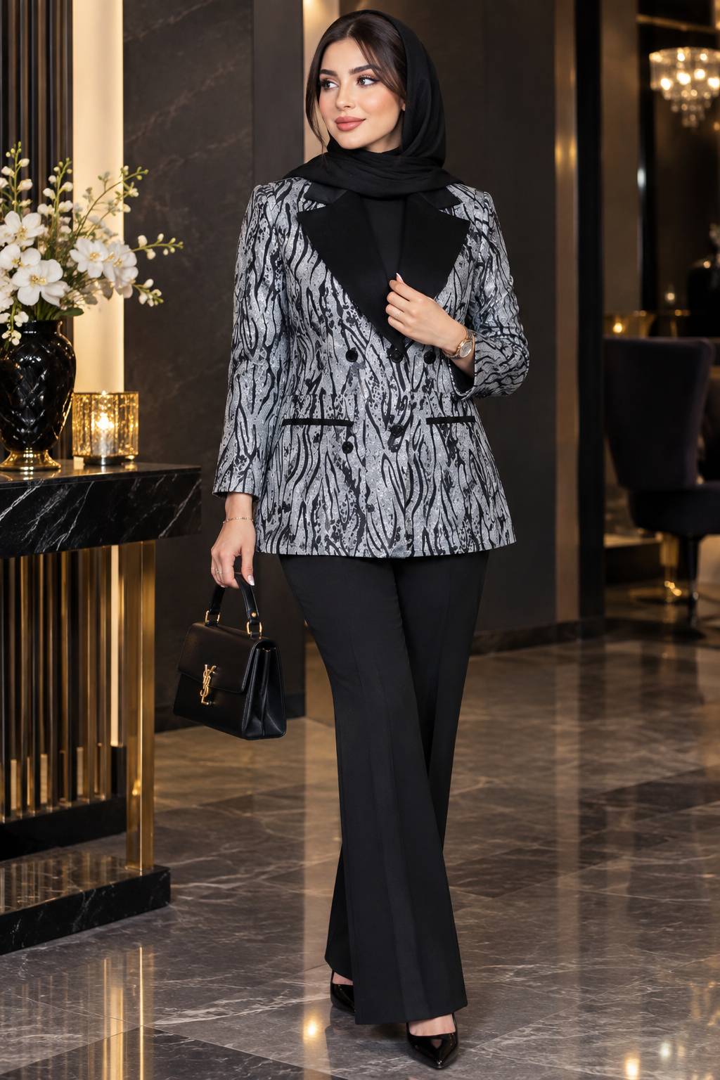کت زنانه مزونی ژاکارد