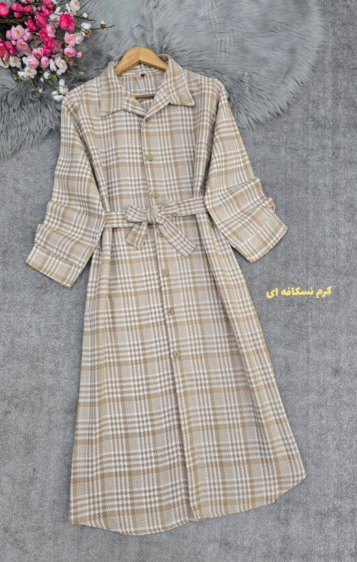 مانتو پالتویی زنانه مجلسی تافته ضخیم