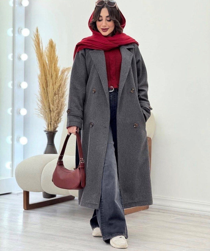پالتو زنانه مجلسی فوتر جناقی